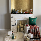 Ho Ho Cheer - Green Silk Decorative Throw Cushion Cover