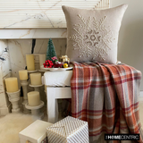 Pearl Flake - Beige Linen Decorative Throw Cushion Cover