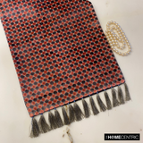 Dot Matrix - Grey & Pink Velvet Decorative Table Runners