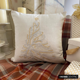 Crystal Pine - White Velvet Decorative  Throw Cushion Cover