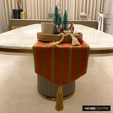 Sumac Stripe - Rust & Red Linen Decorative Table Runners