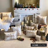 Shimmer Ornament - Gold Velvet Decorative Throw Cushion Cover