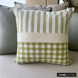 Elf Mischief - Green Cotton Handmade Throw Cushion Cover