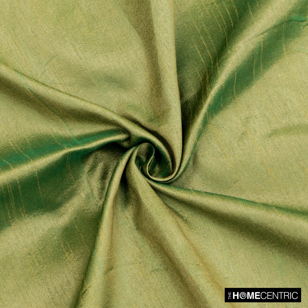 Apple Green Faux Silk Fabric By The Metre
