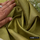 Olive Green Art Silk / Faux Silk Fabric By The Metre
