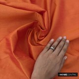 Orange Art Silk / Faux Silk Fabric By The Metre