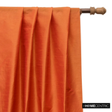 Orange Art Silk / Faux Silk Fabric By The Metre