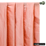 Peach And Coral Art Silk / Faux Silk Fabric By The Metre