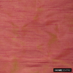 Pink & Yellow Art Silk/Faux Silk Fabric by the Metre, 1 Metre Pink Silk Fabric