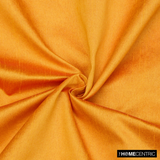 Saffron Orange Faux Silk Fabric By The Metre