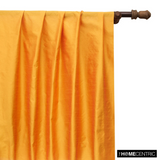 Saffron Orange Art Silk / Faux Silk Fabric By The Metre