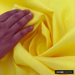 Yellow Art Silk / Faux Silk Fabric By The Metre