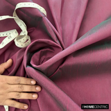 Fuchsia And Green Art Silk / Faux Silk Fabric By The Metre