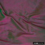 Fuchsia And Green Art Silk / Faux Silk Fabric By The Metre