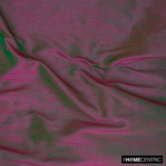 Fuchsia And Green Art Silk / Faux Silk Fabric By The Metre