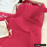 Fuchsia Pink Art Silk / Faux Silk Fabric By The Metre