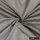 Metallic Warm Silver Faux Silk Fabric By The Metre