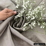 Metallic Warm Silver Art Silk / Faux Silk Fabric By The Metre