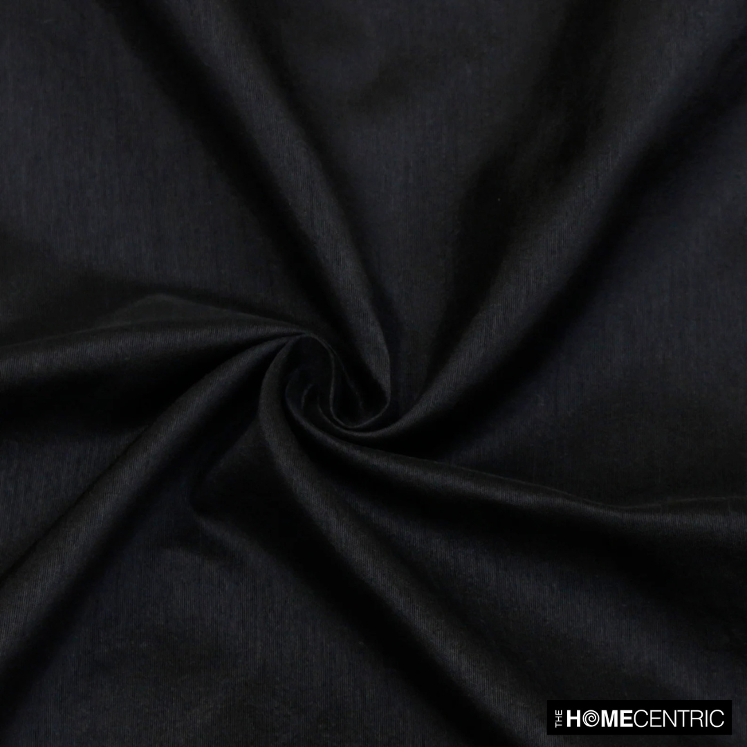 Black Faux Silk Fabric By The Metre