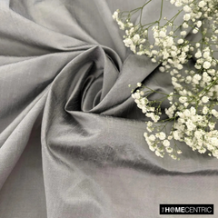 Pearl Silver Art Silk / Faux Silk Fabric By The Metre