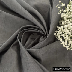 Charcoal Gray Art Silk / Faux Silk Fabric By The Metre