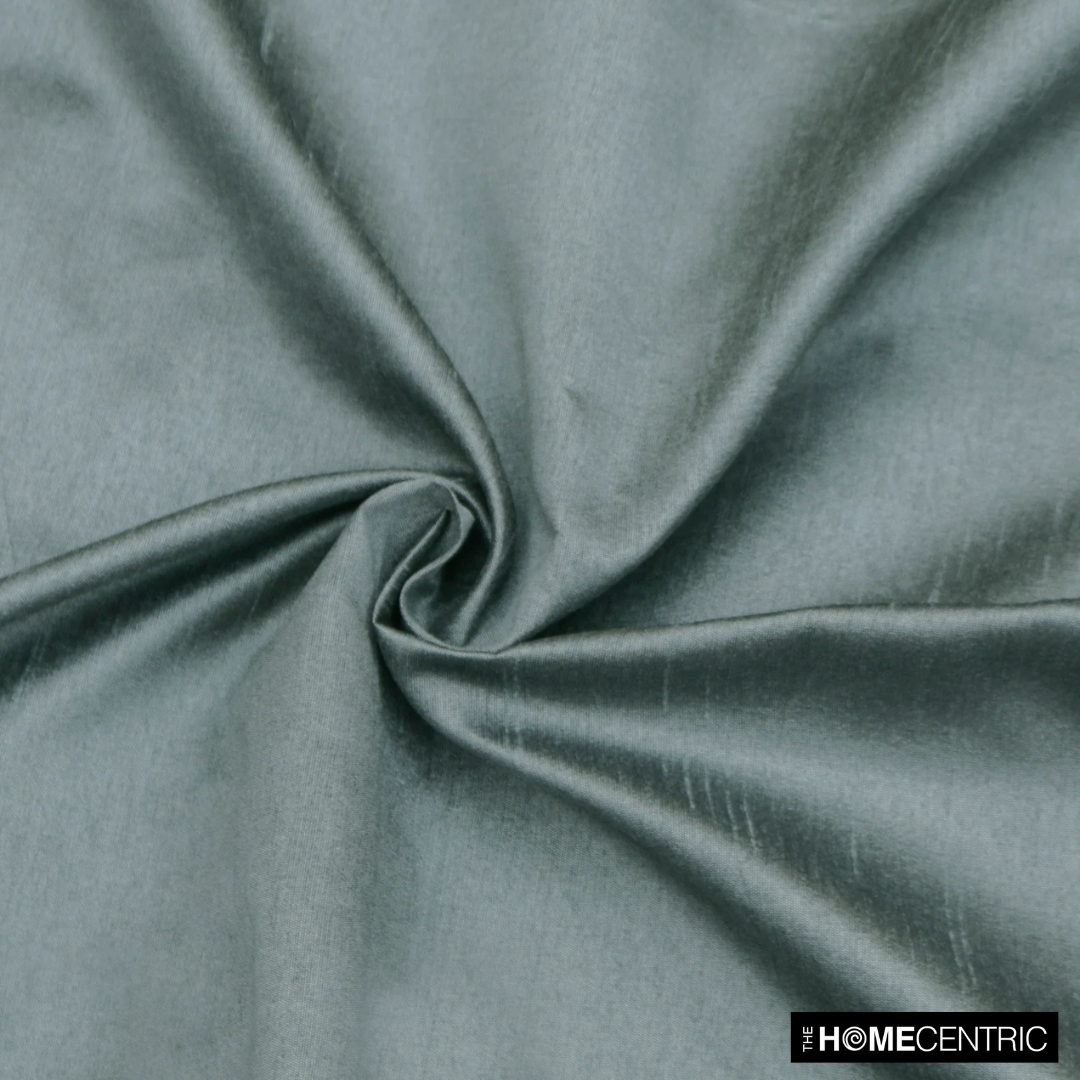 Smokey Green Faux Silk Fabric By The Metre