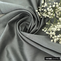 Smokey Green Art Silk / Faux Silk Fabric By The Metre