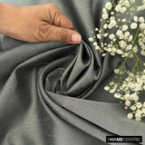 Smokey Green Art Silk / Faux Silk Fabric By The Metre