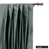 Smokey Green Art Silk / Faux Silk Fabric By The Metre