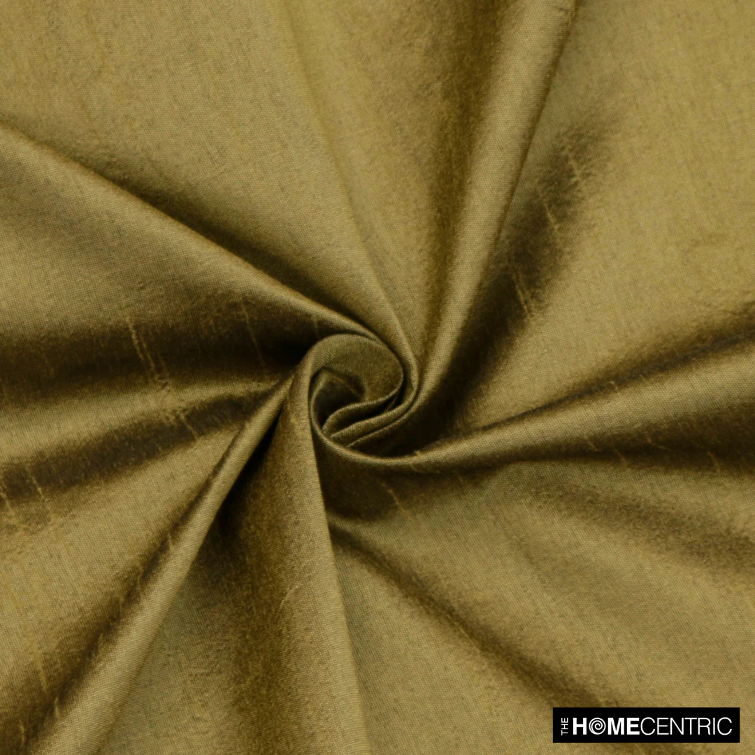 Antique Gold Faux Silk Fabric By The Metre