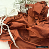 Rust Art Silk / Faux Silk Fabric By The Metre