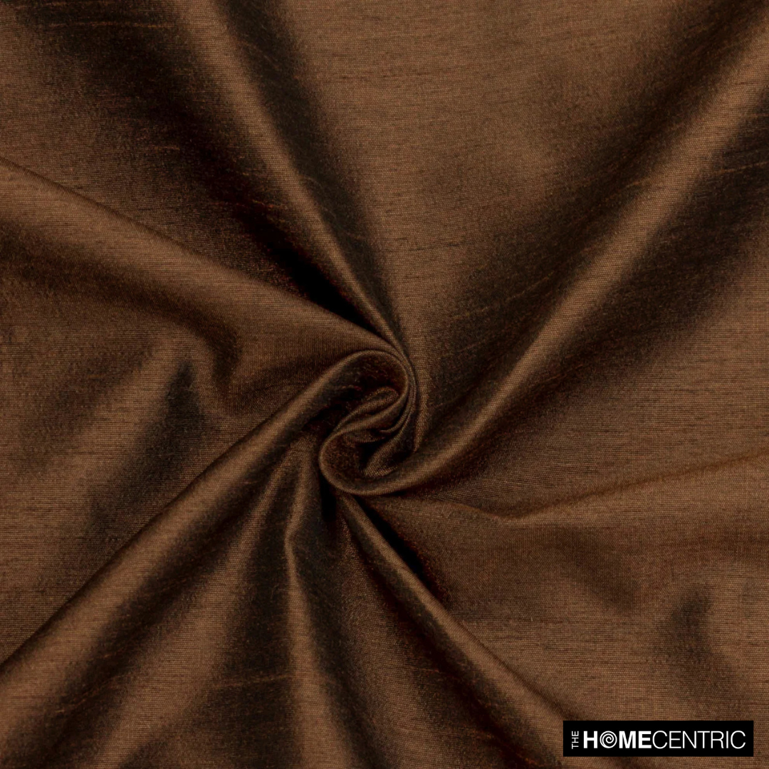 Dark Chocolate Faux Silk Fabric By The Metre