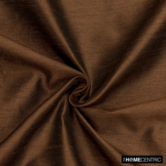 Dark Chocolate Faux Silk Fabric By The Metre
