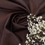 Dark Chocolate Art Silk / Faux Silk Fabric By The Metre
