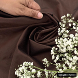 Dark Chocolate Art Silk / Faux Silk Fabric By The Metre