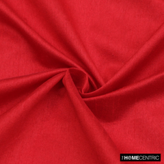 Blood Red Faux Silk Fabric By The Metre