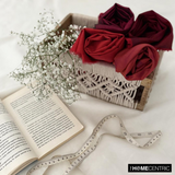 Rust And Purple Art Silk / Faux Silk Fabric By The Metre