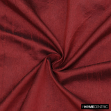 Deep Red Faux Silk Fabric By The Metre