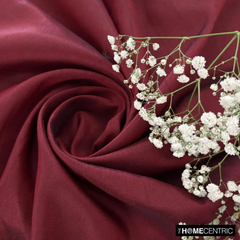 Deep Red Art Silk / Faux Silk Fabric By The Metre