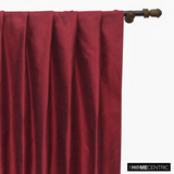 Deep Red Art Silk / Faux Silk Fabric By The Metre