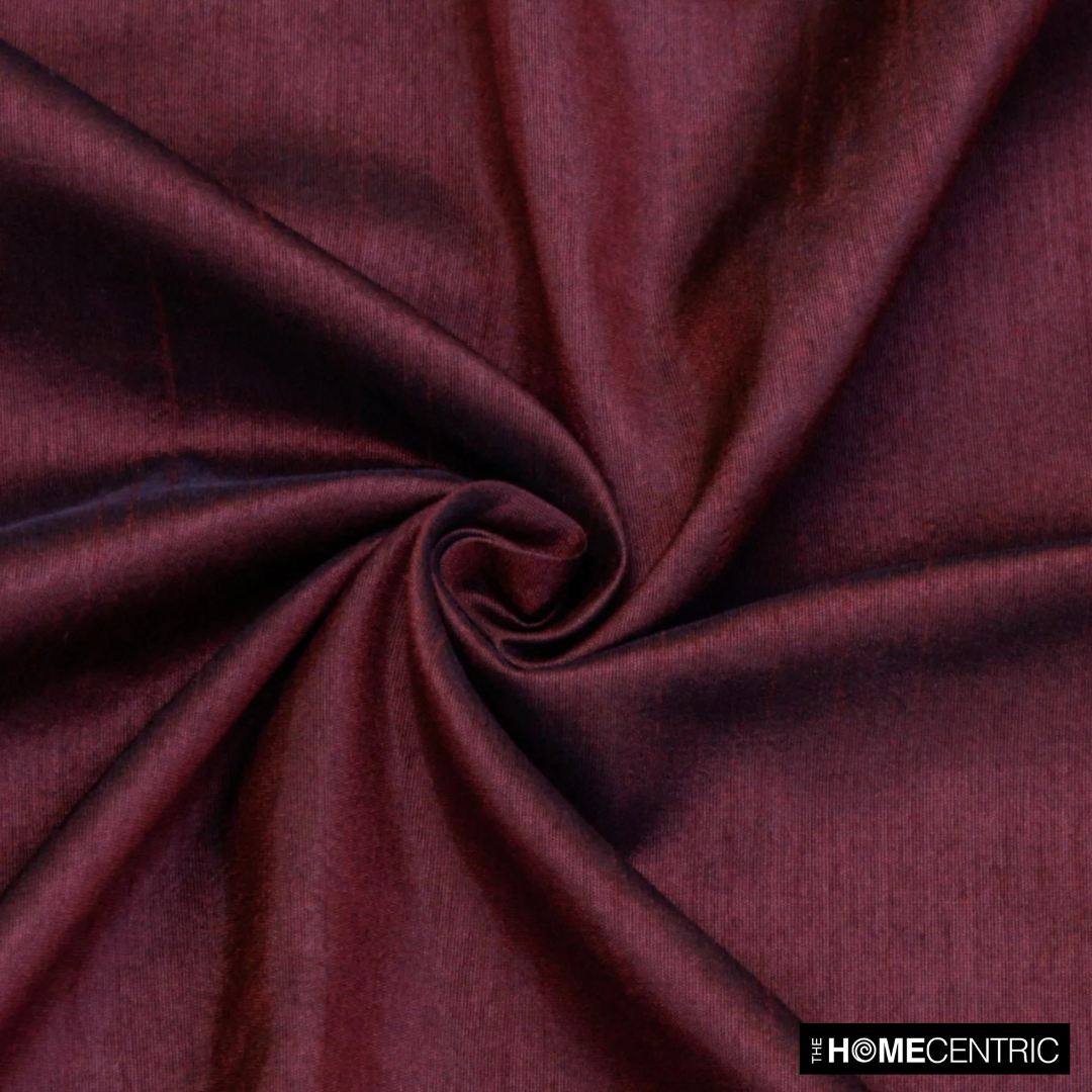 Dark Maroon Faux Silk Fabric By The Metre