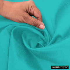 Aqua Art Silk / Faux Silk Fabric By The Metre
