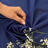 Royal Blue Art Silk / Faux Silk Fabric By The Metre