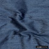 Midnight Blue Art Silk / Faux Silk Fabric By The Metre