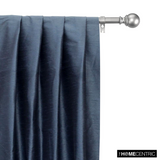 Midnight Blue Art Silk / Faux Silk Fabric By The Metre