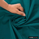 Peacock Blueish Green Art Silk / Faux Silk Fabric By The Metre