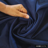 Navy Blue Art Silk / Faux Silk Fabric By The Metre