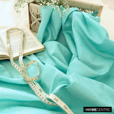 Sea Green Art Silk / Faux Silk Fabric By The Metre