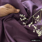 Dark Plum Art Silk / Faux Silk Fabric By The Metre