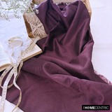 Dark Plum Art Silk / Faux Silk Fabric By The Metre